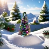 Colorful optical fiber decorated Christmas trees create a dazzling festive atmosphere and are home ornaments Specification image